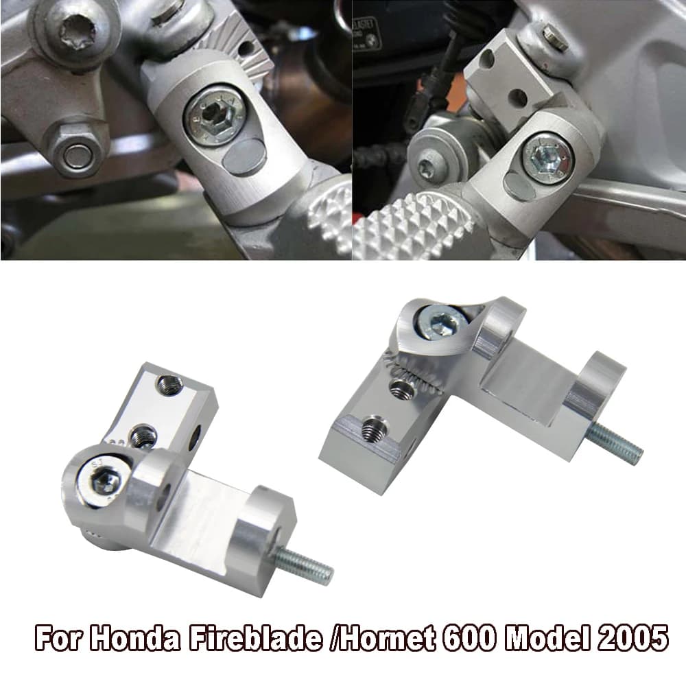 Per Honda Fireblade /Hornet 600 Modello 2005 NUOVA Moto Regolabile Driver Poggiapiedi Passeggero Abbassamento