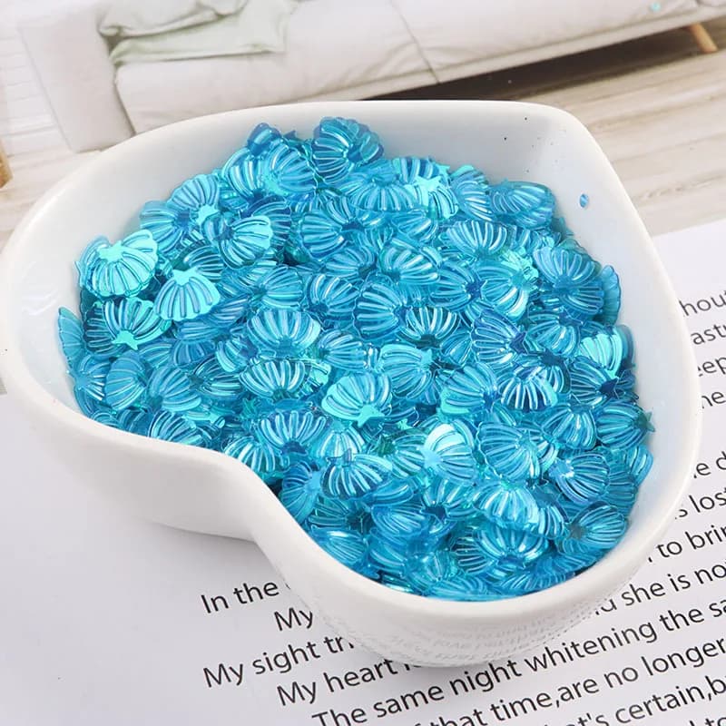 1 Lotto/100g di Paillettes Sciolte a Forma di Conchiglia 5x8mm, Materiali per Artigianato, Decorazioni per Matrimoni e Natale