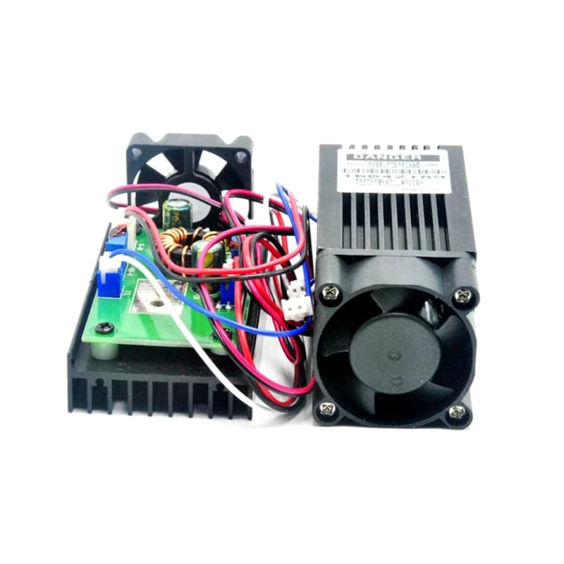 High Power 450nm 4W 4000mw Adjustable Blue Laser Diode Dot Module Engraver with Heatsink 12V TTL