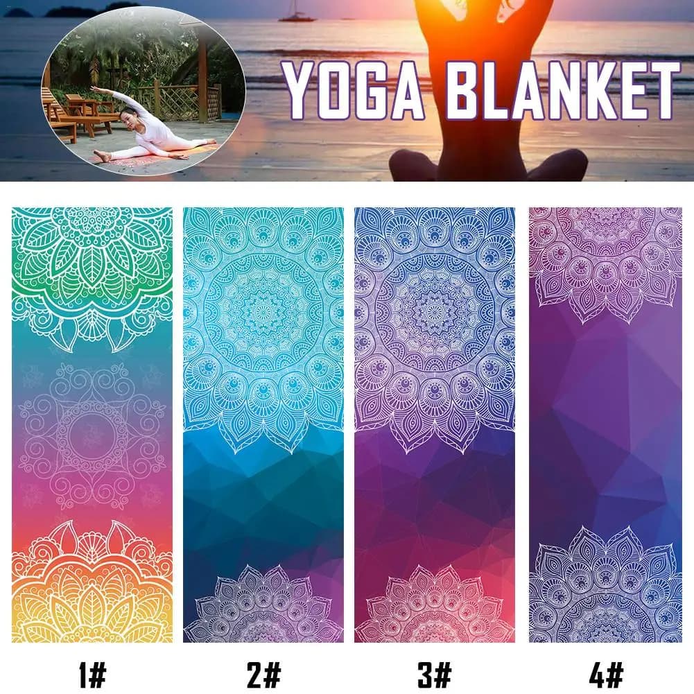 183x63cm Classic Mandola Yoga Towel Diamond Texture towel Anti-slip cover for Pilates blanket for Yoga Fitness travel portable Yoga Mat