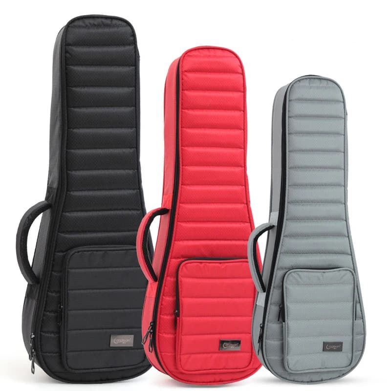Custodia rigida per Ukulele 21 23 24 26 pollici Soprano concerto tenore Ukelele grigio accessori per chitarra parti spugna Gig impermeabile