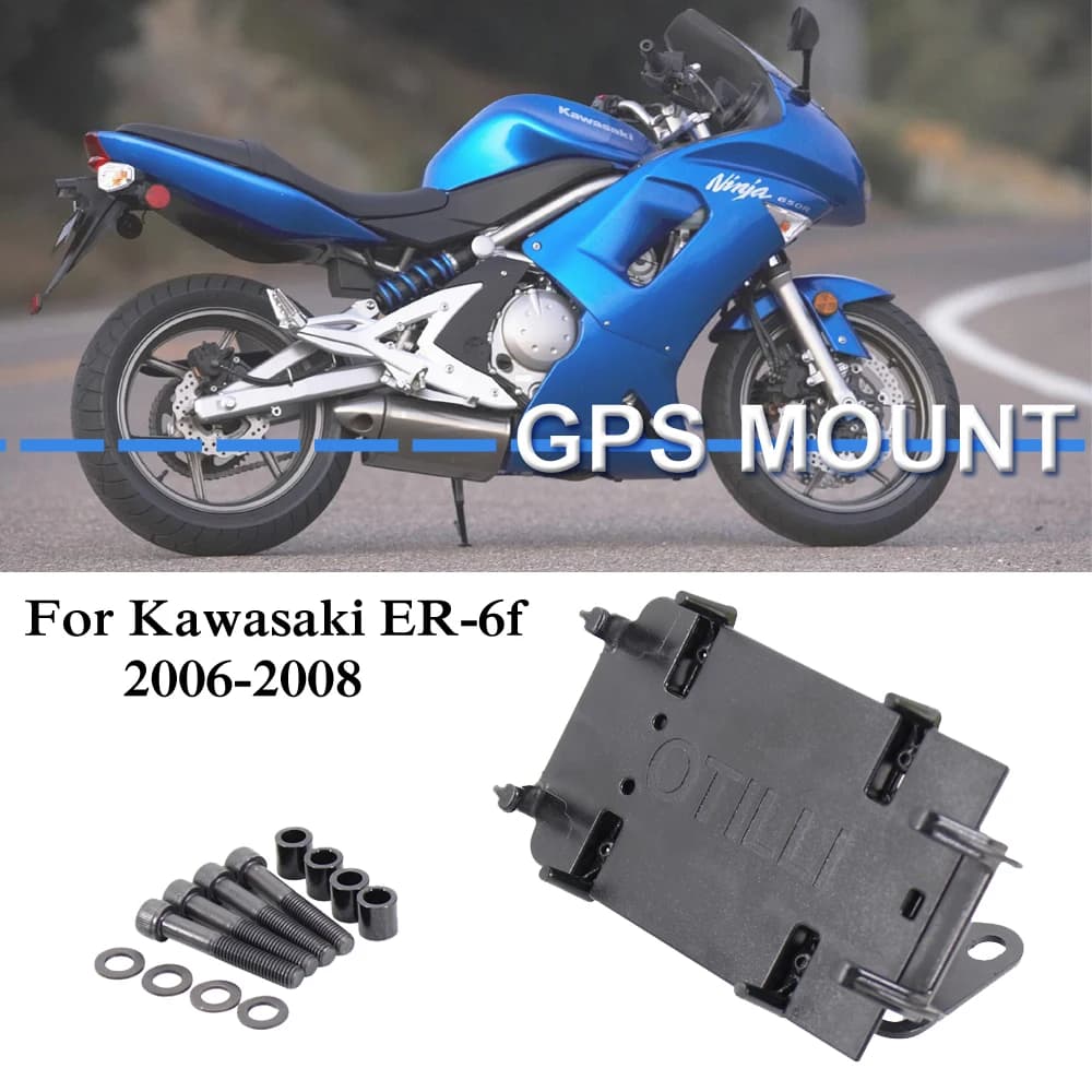Per Kawasaki ER-6f ER6F 2006 2007 2008 nuovi accessori per moto supporto per telefono cellulare nero supporto per GPS