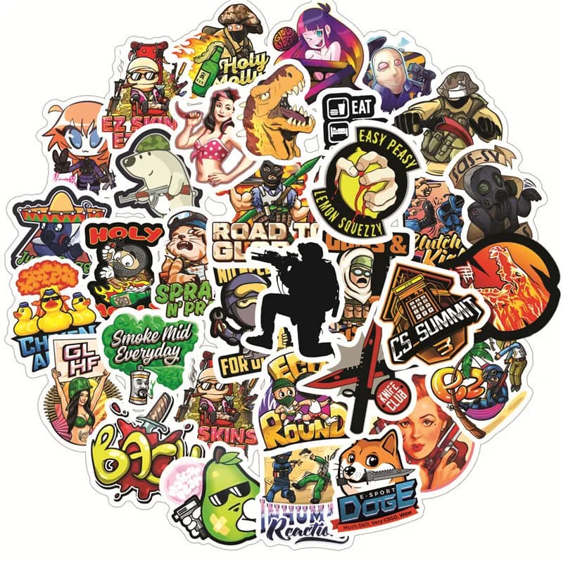 10/30/50pcs Anti Terrorista Elite Cs Go Gioco Graffiti Adesivi Notebook Chitarra Tazza di Acqua Fai Da Te Auto Bici Trolley Box Casco Fresco