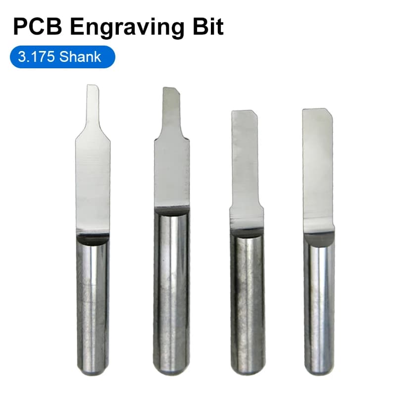 Trapano per incisione PCB Coltello a fondo piatto Macchina CNC Copriletto Bordo Colonna Taglierina Router CNC Fresa Fresa in metallo duro
