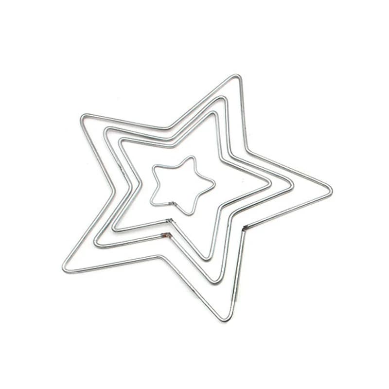 10pcs Star Metal Dream Catcher Dreamcatcher Ring Macrame Craft Hoop DIY Wedding Wind Chime Hanging Accessory 50 120 150 200 mm