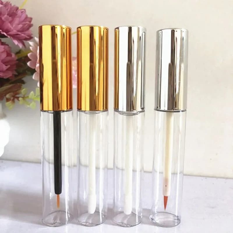 10-50 PZ 10 ml Gold silver lip enamel tubes for liquid eyeliner tube growth reusable mascara tube