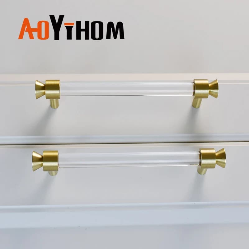 AOYIHOM Stile Nordic Fashion Acrilico Cassetto E Armadio Manopola per porta Scarpiera Armadi Maniglia per mobili Maniglie per mobili da cucina