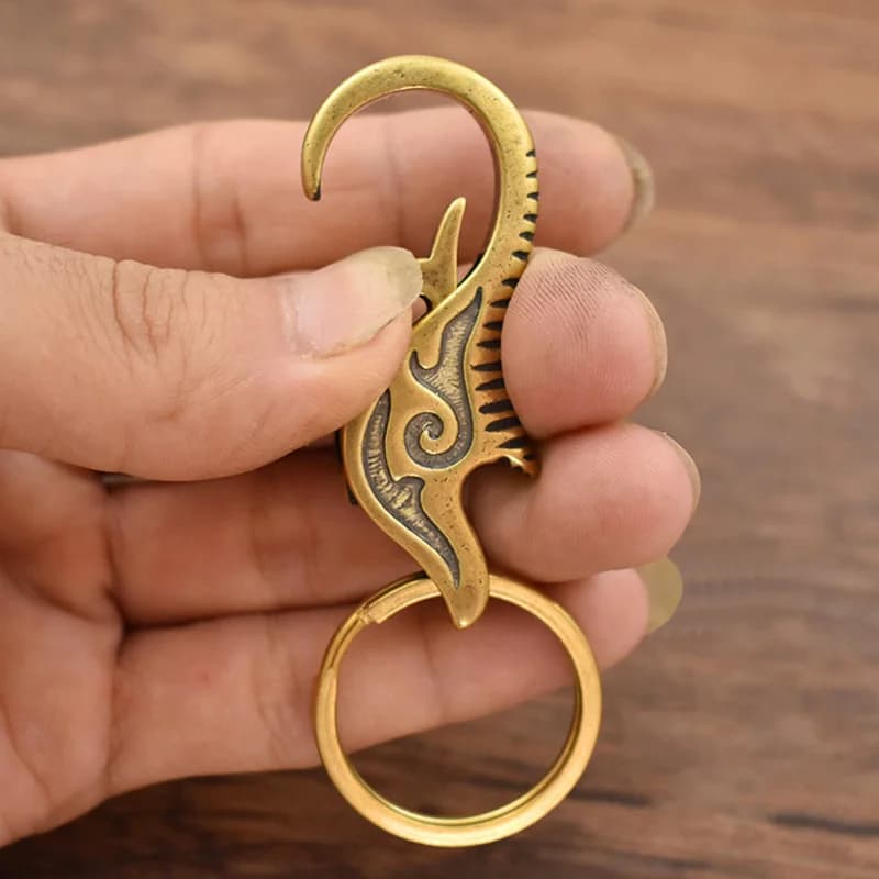 Tronco in ottone elefante Modello decorativo Chiusure a moschettone Gancio per artiglio Portachiavi per auto Portachiavi Portachiavi Fibbie apribottiglie Artigianato fai-da-te