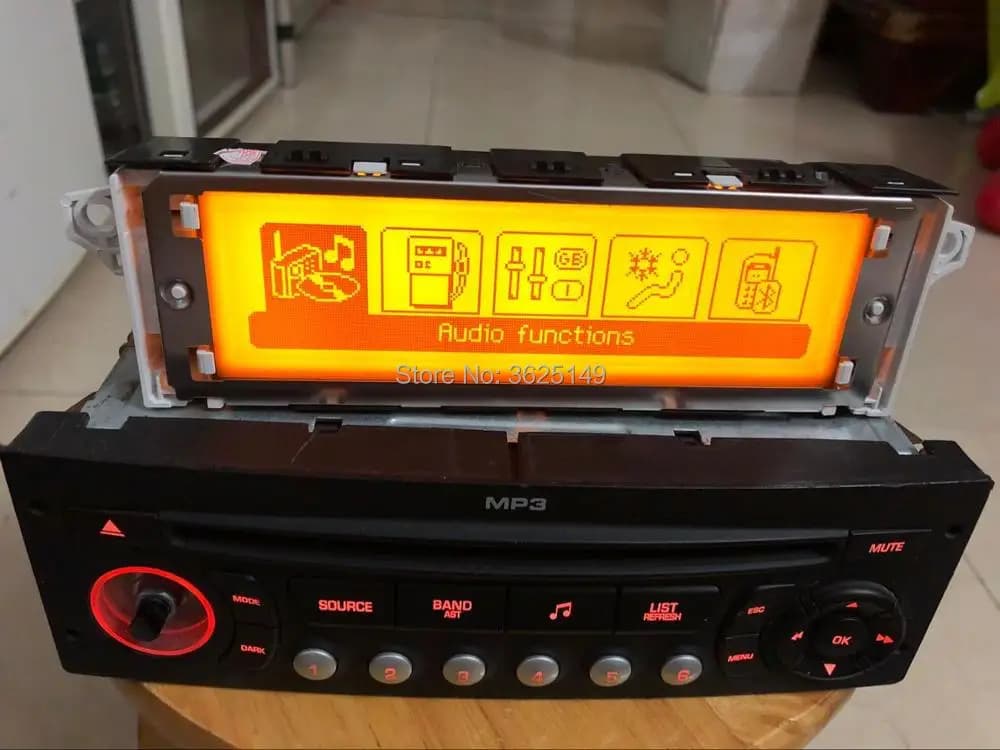 For Car Yellow Screen support Bluetooth Display Monitor 12pin for Peugeot 307 207 408 citroen C4 C5