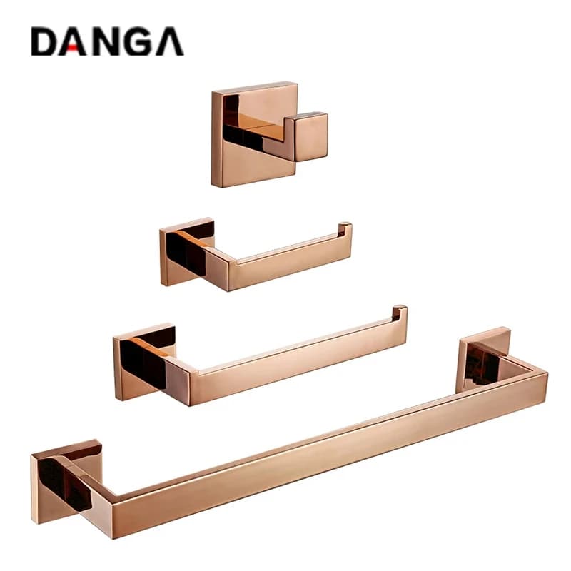 Gancio in acciaio inossidabile a parete in oro rosa porta carta igienica portasciugamani accessori per la cucina Hardware accessori per il bagno