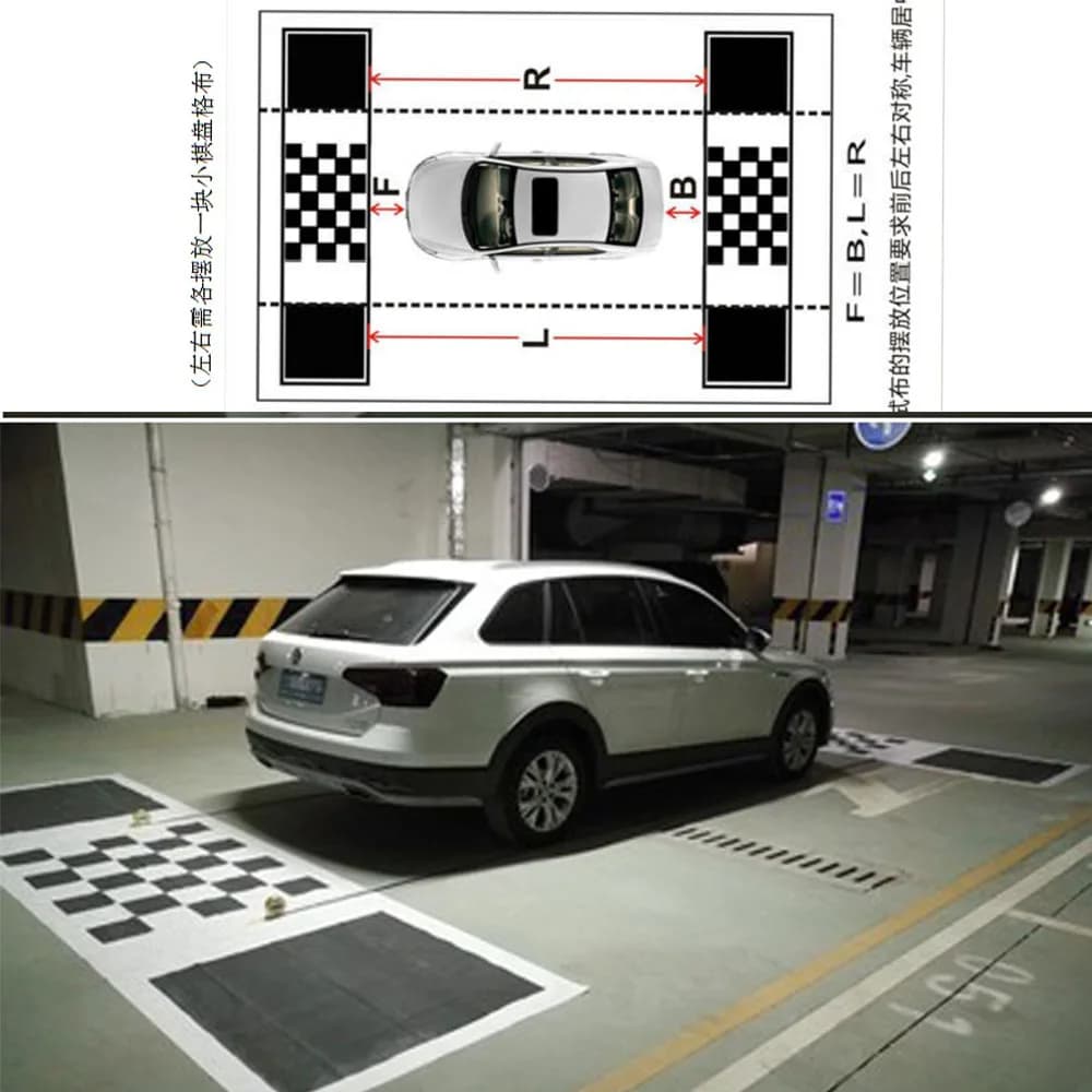 EightFox 3D/2DPanoramic Surround DVR Bird Eye Vision System Car Cameras 360 Degree 3D Fabric Calibration Cloth Keying