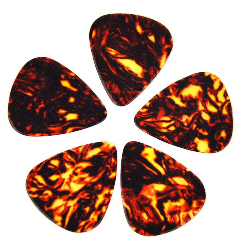 100 pz/lotto Sottile 0.46mm Plettri per Chitarra in Celluloide Plettri Tartaruga Marrone Tartaruga