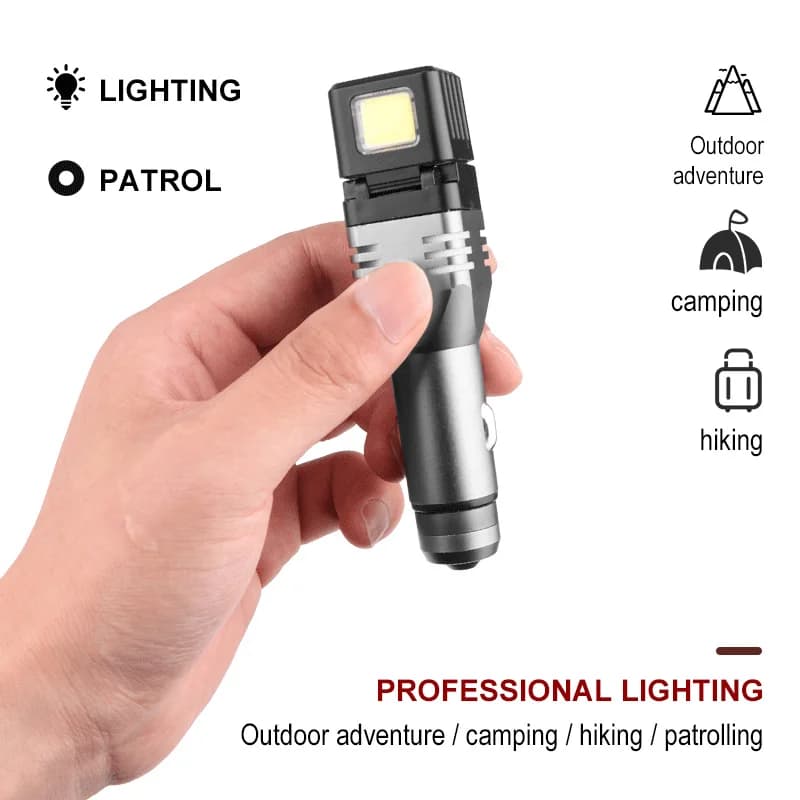 D5 Torcia a LED MINI Auto USB Lanterna Supporto Torcia Batteria agli ioni di litio incorporata Lampada potente Presa accendisigari per auto Luce per auto