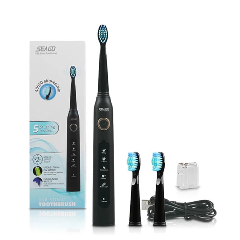Seago Sonische Elektrische tandenkeychain SG-507 volti waterdicte IPX7 5 Modus Usb Opladen Oplaadbare Tand Borstels