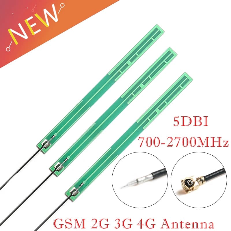5 pz/2 pz IPX all'interno Antenna GSM 2G 3G 4G WIFI Antenna PCB incorporata 5DBI 700-2700 MHz Con cavo da 12 cm modulo wifi antenna