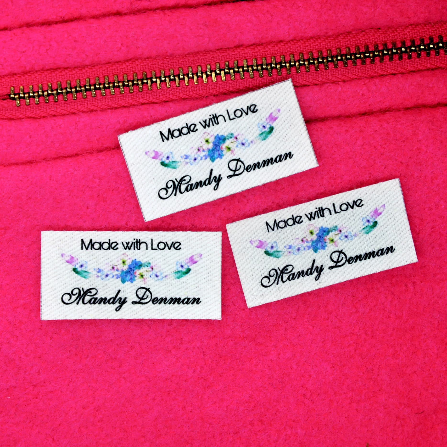 Etichette con logo personalizzato da 80 pezzi, nome ferro sull'etichetta, etichette personalizzate per abbigliamento, etichette in cotone organico (YT255)