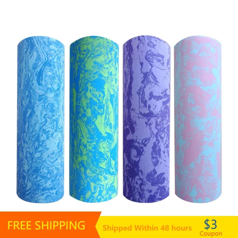 YECOKISO 45/60CM iridescent Cloud Yoga Foam Roller Pilates Block High Density Floating Roller Fitness Body Massage Roller
