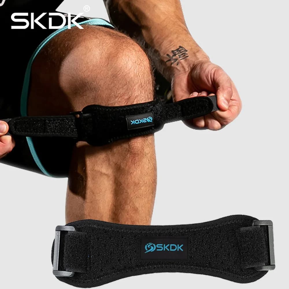 1PC/2PC Knee Pad Knee Sleeve Adjustable Silica Gel Knee Tensity Strap Protector Sports Running Sport Cycling Gym Knee Support