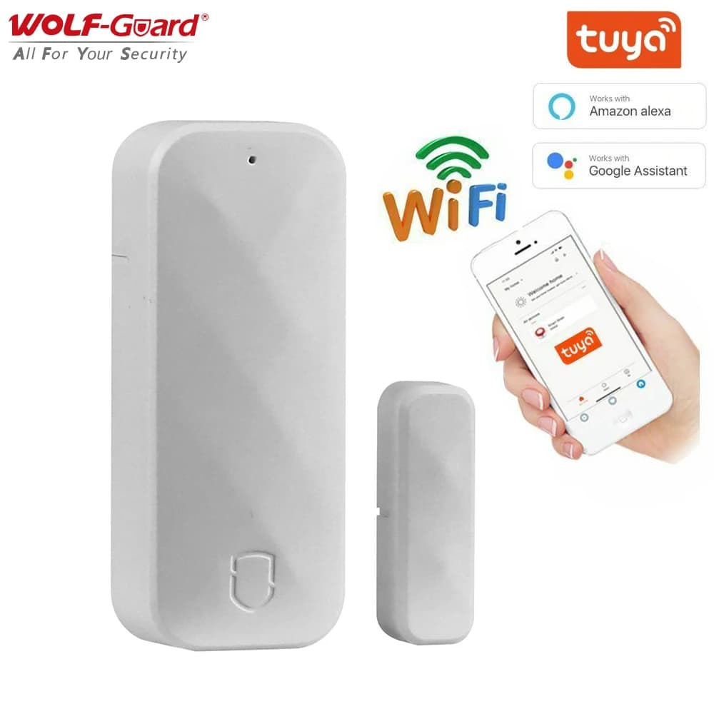 1/2/3/5/10 pezzi Wolf-Guard 2.4G Wireless Smart WiFi porta finestra rilevatore di apertura/chiusura Tuya App controllo allarme domestico sicurezza portatile