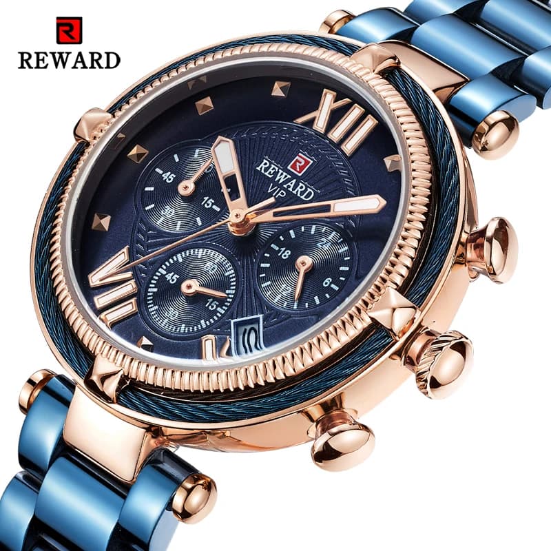 RICOMPENSA Women's Luxury Fashion Watches Women's casual quartz watch waterproof for women's wrist watches Relogio Feminino