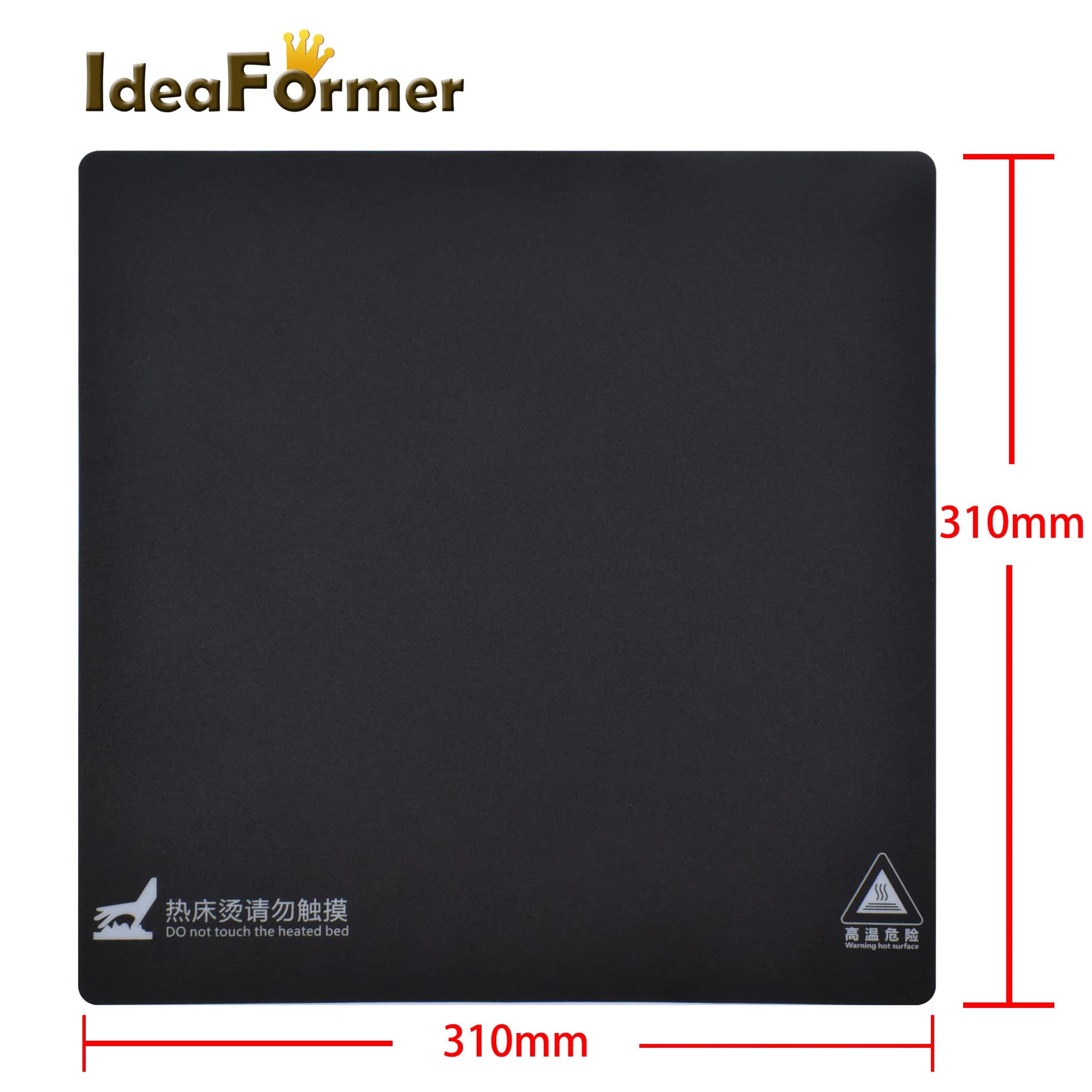 Adesivo per letto termico per stampante 3D IdeaFormer con adesivo 3M 310x310mm nastro per letto stampa nastro per piastra di costruzione MK2a accessori per stampante 3D