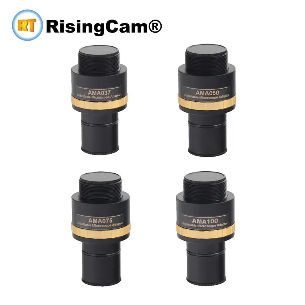 RisingCam 0.37X 0.5X 0.75X 1X a scelta Adattatore per oculare con attacco C per microscopio focalizzabile con interfaccia da 23,2 mm