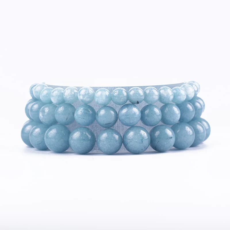 Bracciale acquamarine naturali a portata di mano per donna Quarzi di cristallo Pietra Reiki Bracciale energetico Uomo Fascino Gioielli Yoga Regalo Pulsera
