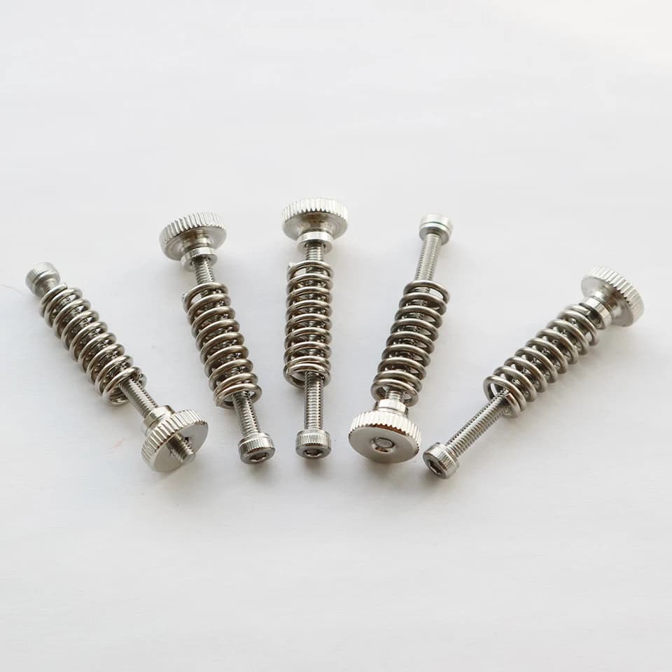 5 pieces 3D printer leveling components M3 leveling screw spring knob leveling suite for heating bed parts 3D printer