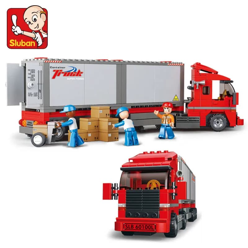 345 Pz Trasporto Urbano di Stoccaggio Città Grande Camion Modello di Auto Building Blocks Set Hobby FAI DA TE Brinquedos Mattoni Educativi Per Bambini Giocattoli