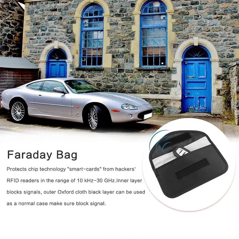 Borsa Blocca Segnale GPS RFID Faraday, Custodia Protettiva per Telefono Cellulare, Portafoglio Anti-Spionaggio per la Privacy