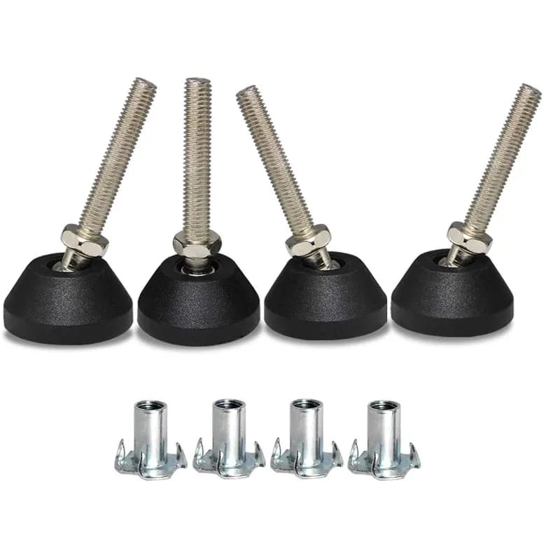 Girevole 40xM8x50mm piedini di supporto di livellamento regolabili con viti Set di gambe per mobili fai da te di 4
