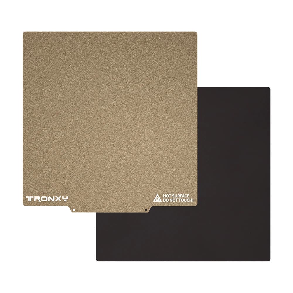 Parti della stampante 3D Tronxy Adesivo PEI 400x400mm Lamiera di acciaio per molle Base magnetica PEI Flex pre-applicata per letto caldo