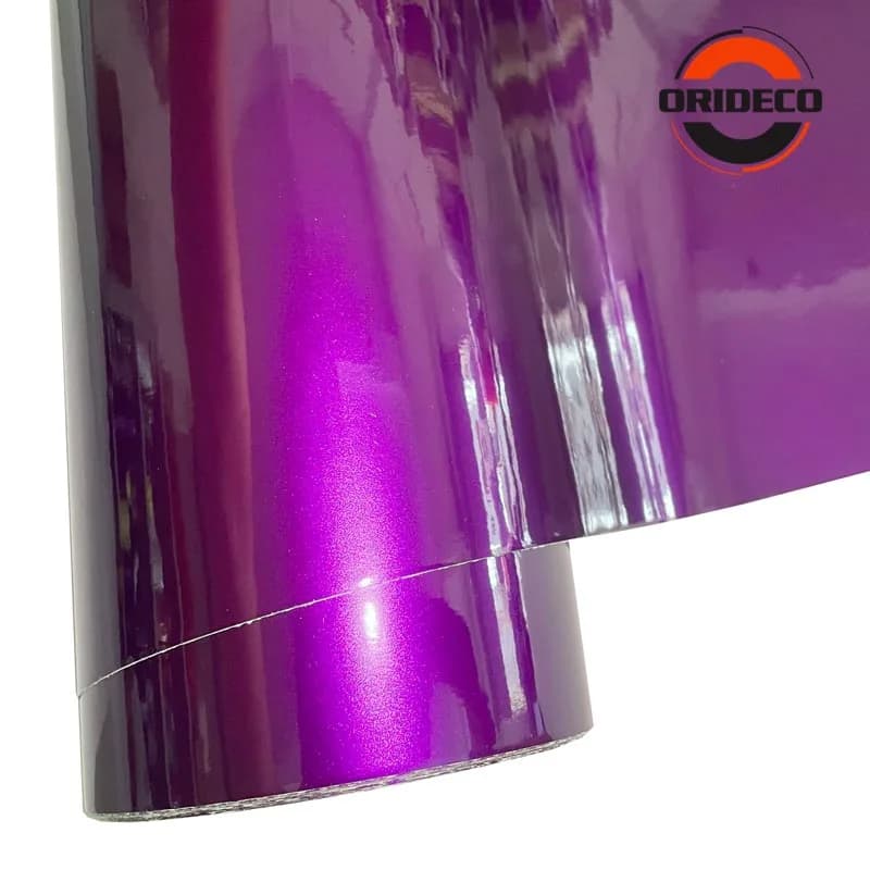 Pellicola per avvolgimento in vinile per auto viola Candy Pellicola per avvolgimento per auto metallizzata ultra lucida Adesivo per veicolo Copertura per telefono per computer portatile per bici