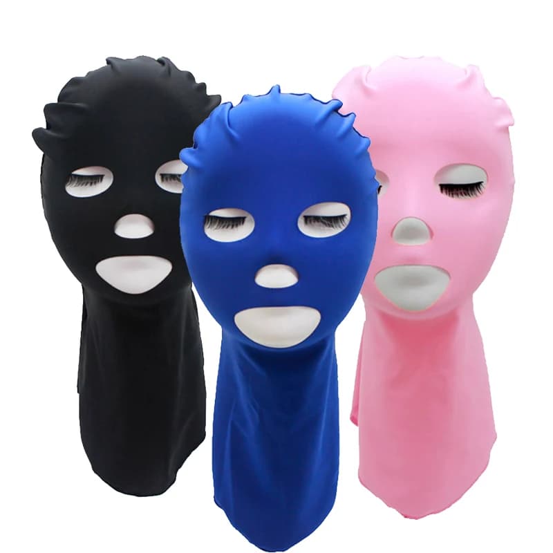 Waterproof Anti-UV Solar Protection Swim Face Kini Men's Swim Heads Swim Mask Hat Head Ear Head Hats Dive Hats
