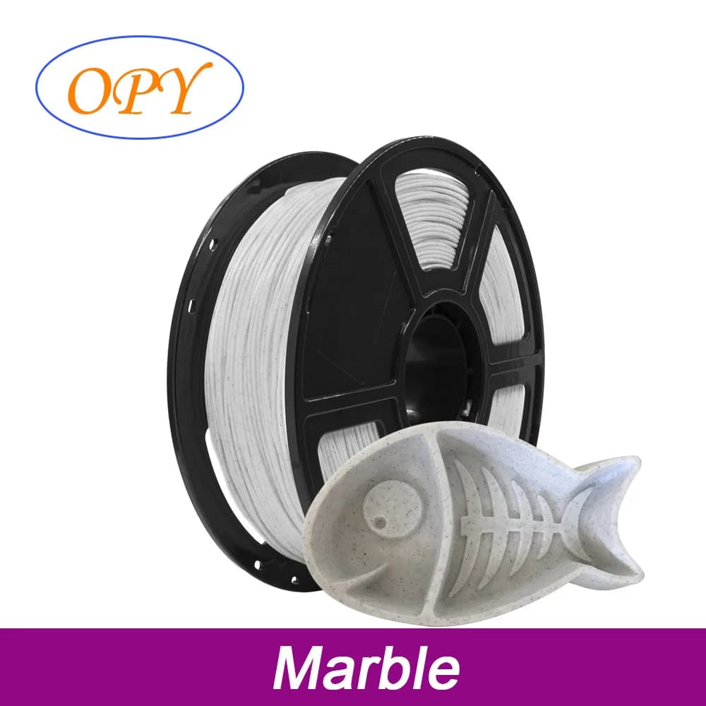 OPY Marble PLA 3D Filament Wood 1,75 mm 1 kg PLA Plus 3D Printing Plastic material Marmo Wood effect 10 m 100 g for 3D printers