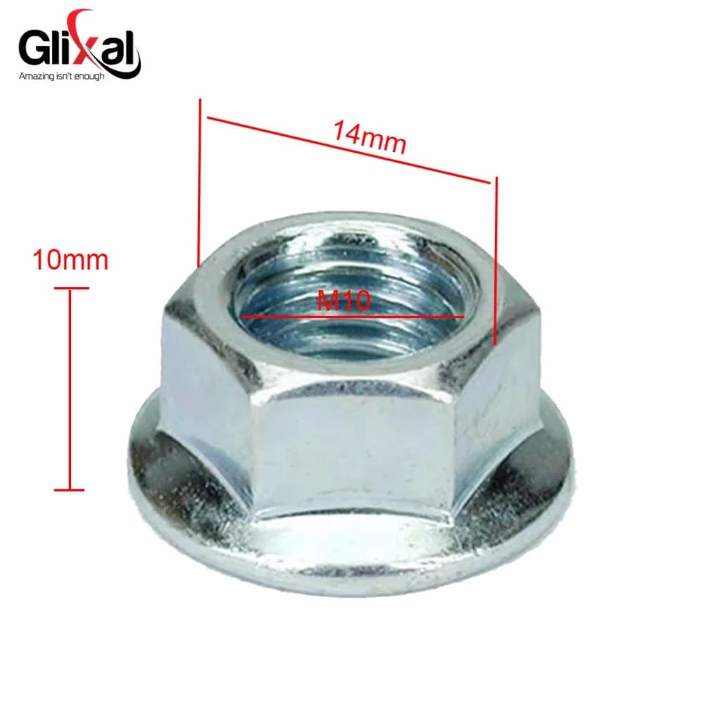 Glixal GY6 49cc 50cc Dado frizione posteriore per 139QMB 1P39QMB 139QMA Scooter cinese Ciclomotore ATV Go-Kart Motore (2 pezzi)