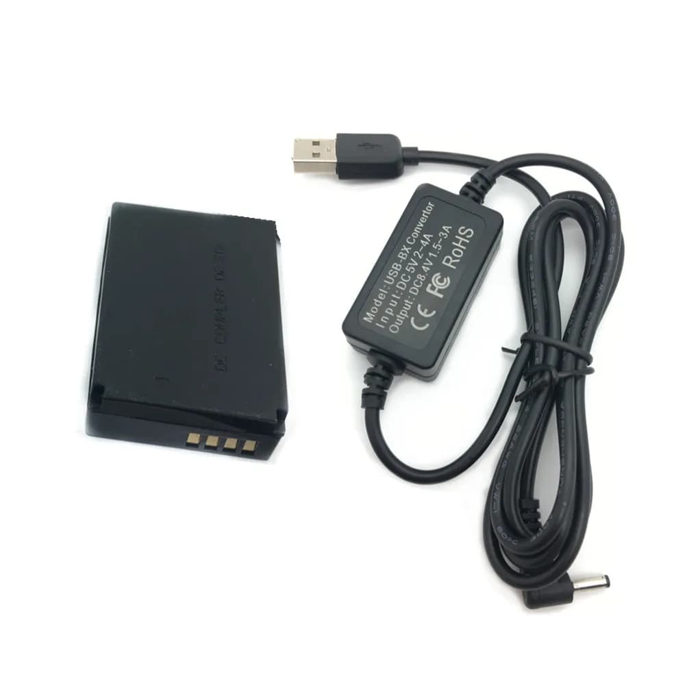 LP-E12 LP E12 Dummy Battery + USB Adapter Cable for Canon EOS M M2 M10 M50 M100 M200 Kiss M Cameras Power Bank as ACK-E12 DR-E12