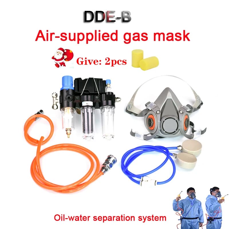 DDE-B Maschera antigas fornitura d'aria Elemento filtrante del sistema di separazione olio-acqua Respiratore di sicurezza pneumatico industriale Maschera per verniciatura a spruzzo