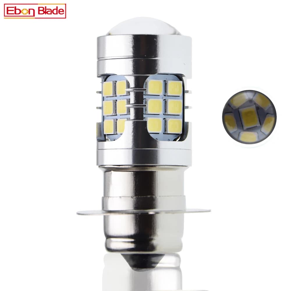 1 pz P15S P15S-25-1 1151 LED lampadina faro Moto 3030 30SMD 6V/12V bianco 6000K Moto Scooter ciclomotore ATV UTV lampada frontale