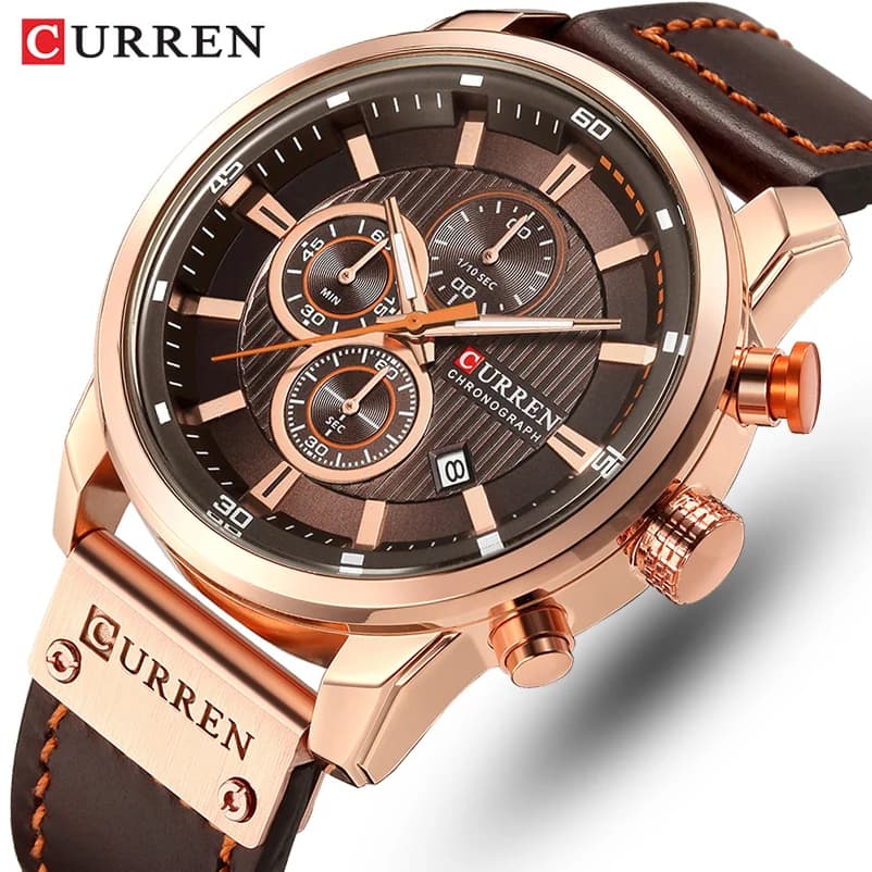 CURREN men's watch in leather men's sports watches military army quartz wristwatch men's watch Relogio Masculino