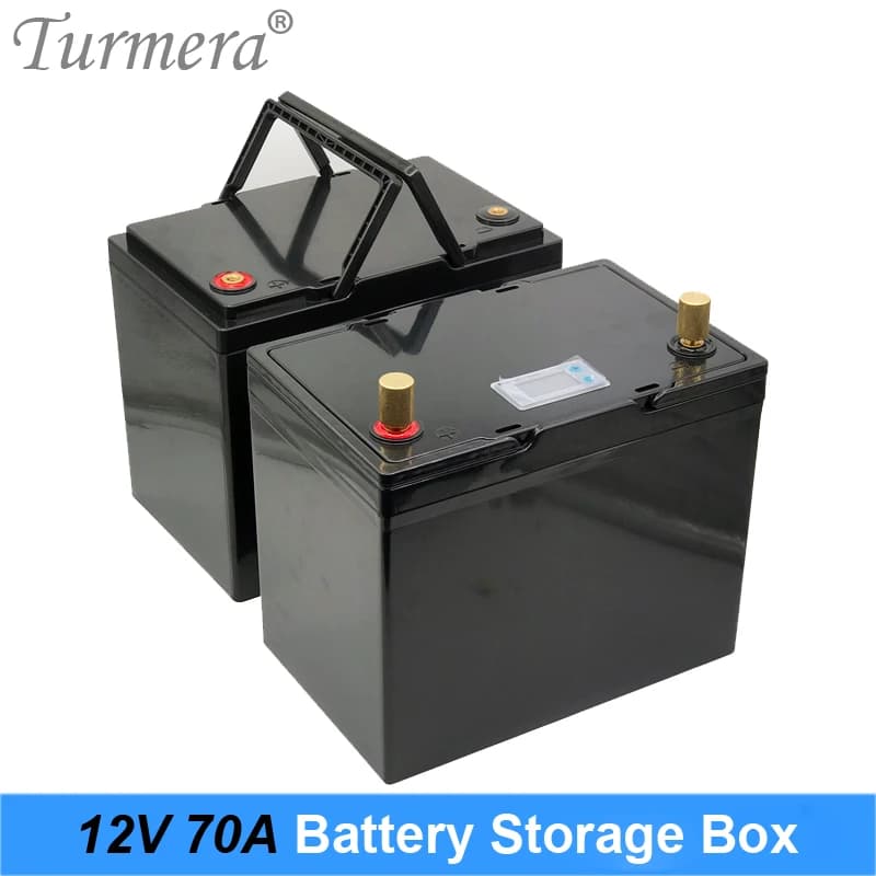 Turmera 12V 70Ah 80Ah 90Ah scatola di immagazzinaggio batteria Display LCD con maniglia per impianto energetico solare o uso ininterrotto dell'alimentazione