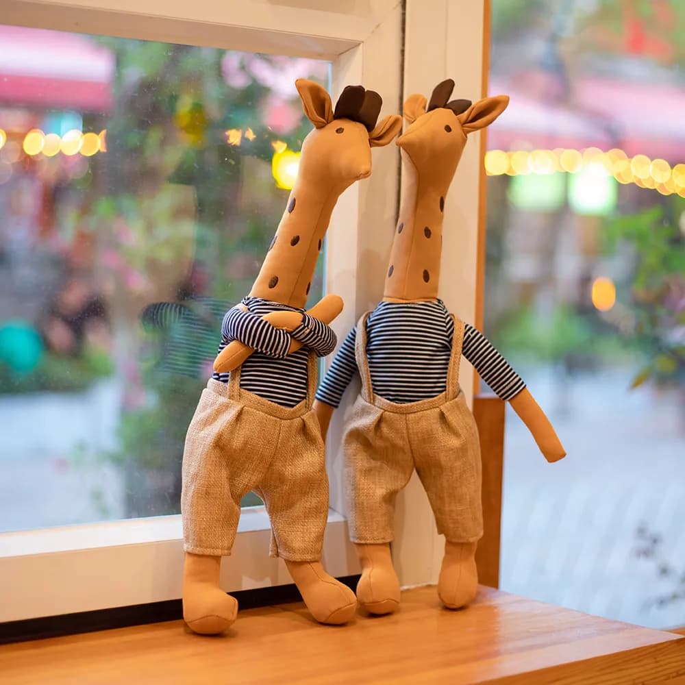 Kawaii giocattoli di peluche per bambini carino peluche cervo bambola bella giraffa giocattolo per bambini ragazze giocattolo bambino placare bambola decorazioni per la casa