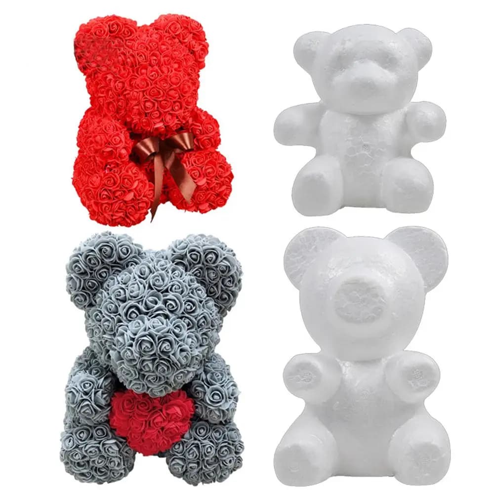 DIY Craft Wedding Balls Valentine's Day Foam Bear Mold Modelling Polystyrene Styrofoam