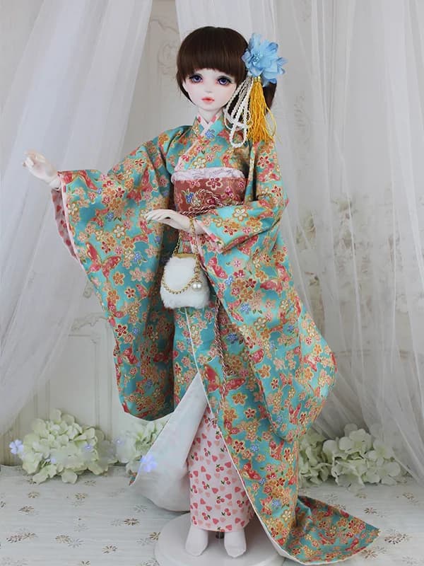 1/4 1/3 scale BJD clothes antique costume Kimono Japanese dress robe for BJD/SD MSD SD13 accessories big girl C0374