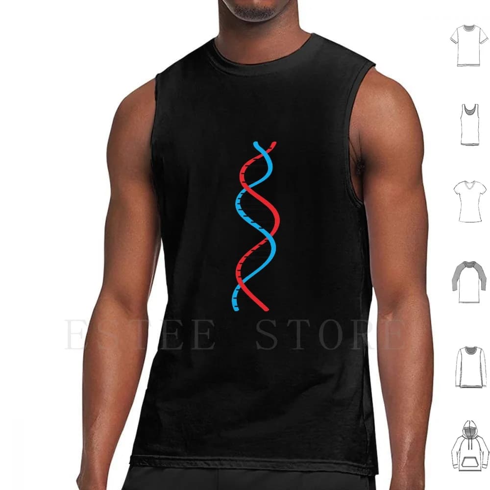 Canotte DNA Canotte senza maniche Dna Spirale Scienza Biologia Elica Doppia molecola Scienza Vita Chimica Chimica Biologia
