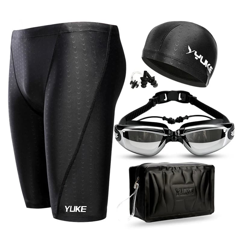 Men's Bathroom Shorts Waterproof Competition Glasses for Swimming Equipment with Ear Cap Case for trunks Slips Swimwear 2022