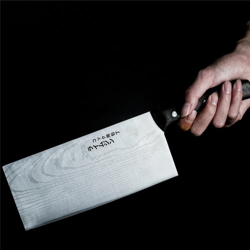 Coltello giapponese in acciaio inossidabile modello Damasco coltello da cucina da chef con manico in legno coltello da gelso coltello affilato