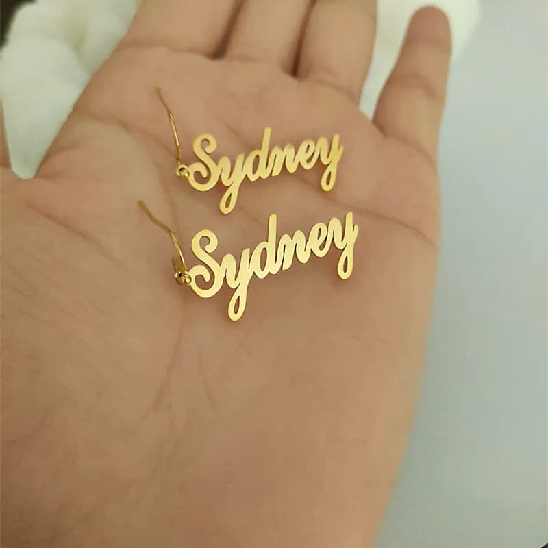 Orecchini con nome personalizzato per le donne gioielli di moda Pendientes in acciaio inossidabile Bijoux Femme Ear Cuff miglior regalo di compleanno