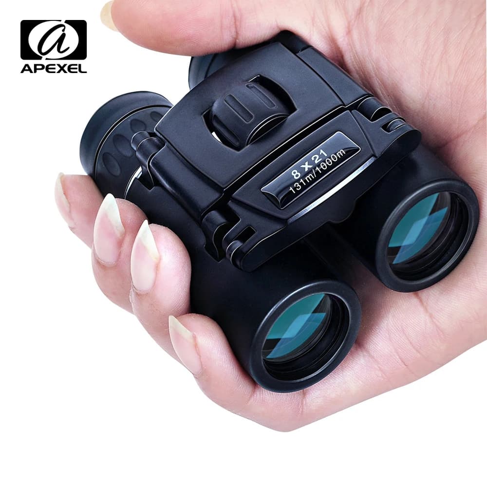 APEXEL 8x21 Binocolo zoom compatto Pieghevole a lungo raggio HD Potente mini telescopio BAK4 FMC Ottica Caccia Sport Bambini Telescopio