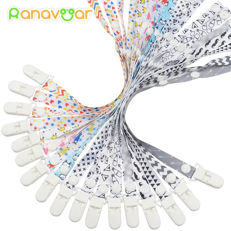 Guinzagli per ciuccio regolabili per bambini Catena giocattolo Porta nastro Chupetas Clip per succhietto Cinghia Porta capezzoli Accessori per capezzoli per neonati